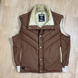 Vintage Men's Altra Puffer Vest Large Brown Boulder Colorado 70s 80s